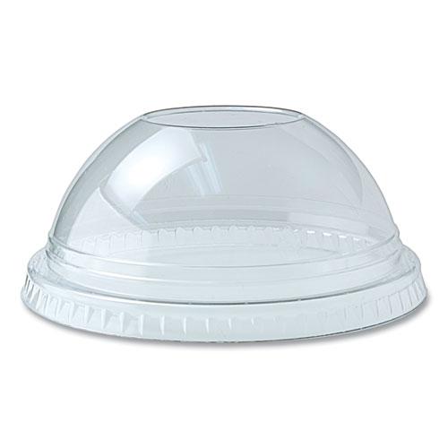 Kal-Clear/Nexclear Drink Cup Lids, Dome Lid with 1" Hole, Fits 12 to 20 oz Cold Cups, Clear, 1,000/Carton. Picture 1