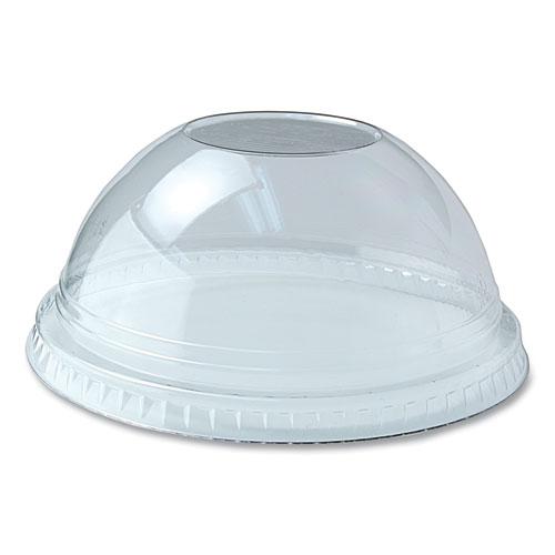 Kal-Clear/Nexclear Drink Cup Lids, Dome Lid with 1" Hole, Fits 5 oz to 24 oz Cups, Clear, 1,000/Carton. Picture 1