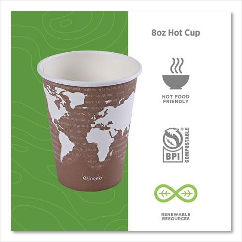 World Art Renewable and Compostable Hot Cups, 8 oz, Plum, 50/Pack. Picture 4