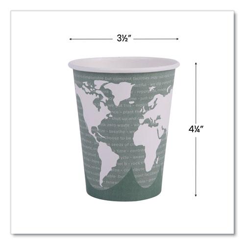 World Art Renewable and Compostable Hot Cups, 12 oz, Gray, 50/Pack. Picture 3