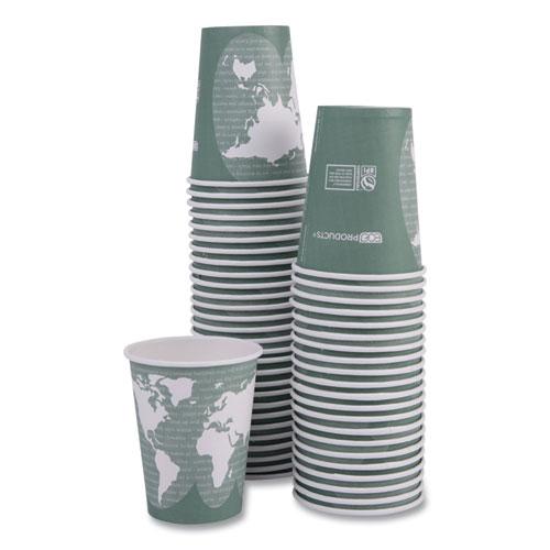World Art Renewable and Compostable Hot Cups, 12 oz, Gray, 50/Pack. Picture 7