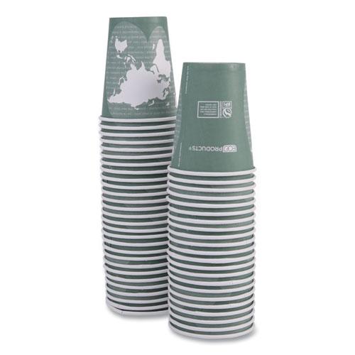 World Art Renewable and Compostable Hot Cups, 12 oz, Gray, 50/Pack. Picture 10