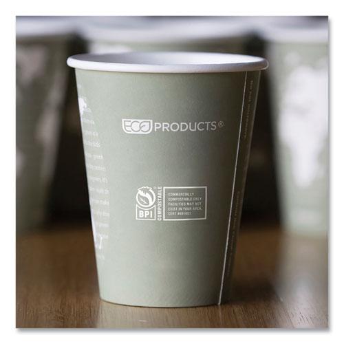 World Art Renewable and Compostable Hot Cups, 12 oz, Gray, 50/Pack. Picture 11