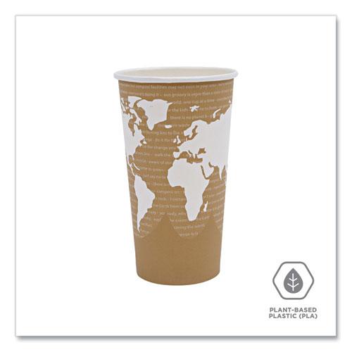 World Art Renewable and Compostable Hot Cups, 20 oz, 50/Pack, 20 Packs/Carton. Picture 5