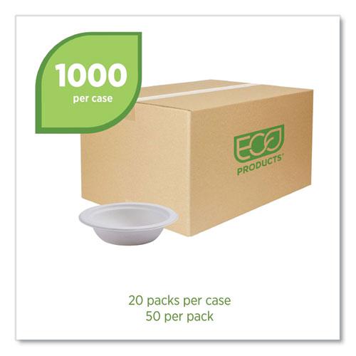 Vanguard Renewable and Compostable Sugarcane Bowls, 12 oz, White, 1,000/Carton. Picture 2