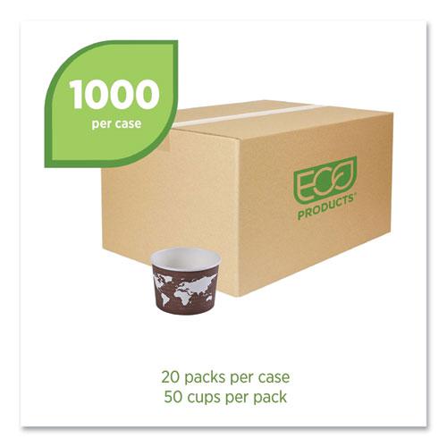 World Art Renewable and Compostable Food Container, 8 oz, 3.04 Diameter x 2.3 h, Brown, Paper, 50/Pack, 20 Packs/Carton. Picture 2