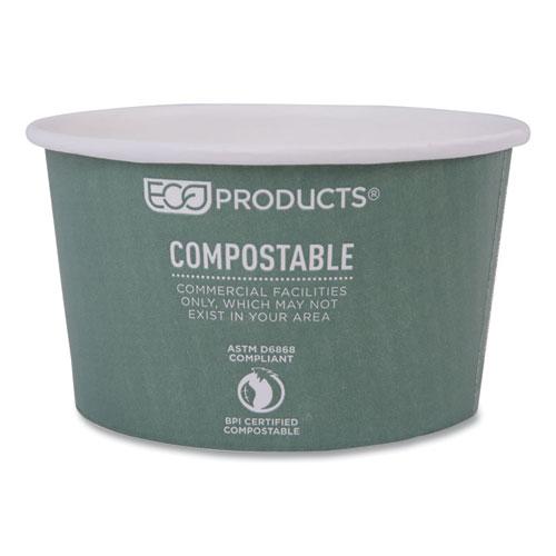 World Art Renewable and Compostable Food Container, 12 oz, 4.05 Diameter x 2.5 h, Green, Paper, 25/Pack, 20 Packs/Carton. Picture 6