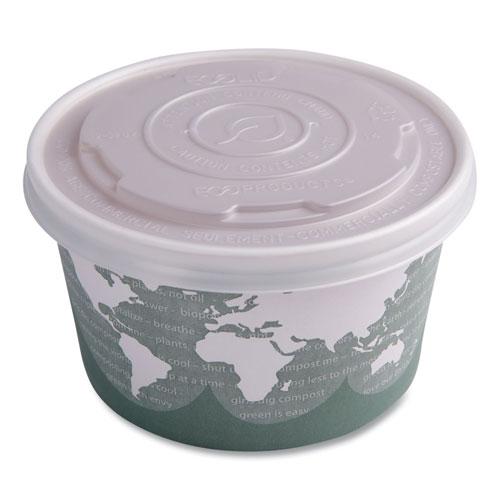 World Art Renewable and Compostable Food Container, 12 oz, 4.05 Diameter x 2.5 h, Green, Paper, 25/Pack, 20 Packs/Carton. Picture 8