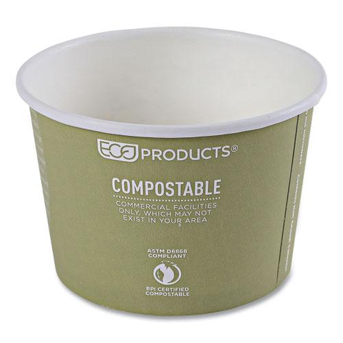 World Art Renewable and Compostable Food Container, 16 oz, 4.05 Diameter x 3 h, Seafoam, Paper, 25/Pack, 20 Packs/Carton. Picture 6