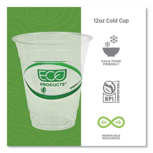 GreenStripe Renewable and Compostable Cold Cups, 12 oz, Clear, 50/Pack, 20 Packs/Carton. Picture 4