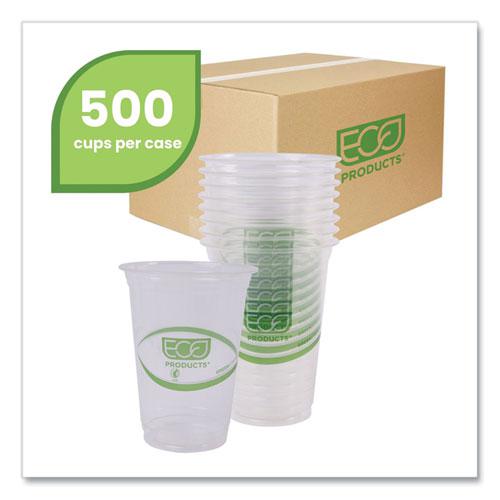 GreenStripe Renewable and Compostable Cold Cups, 16 oz, Clear, 50/Pack, 20 Packs/Carton. Picture 2
