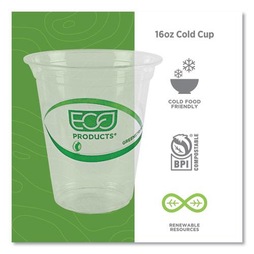 GreenStripe Renewable and Compostable Cold Cups, 16 oz, Clear, 50/Pack, 20 Packs/Carton. Picture 4