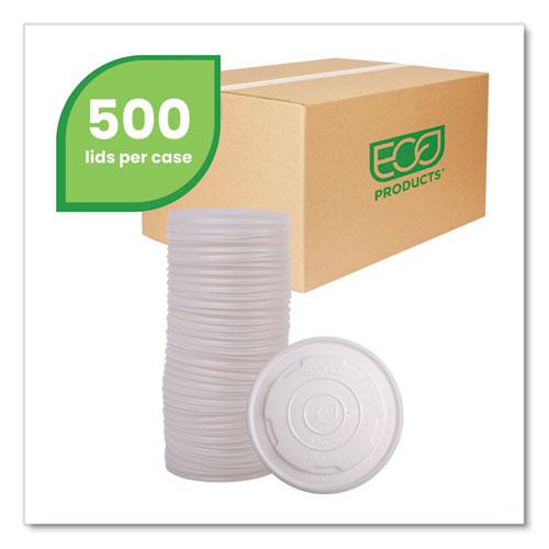World Art PLA-Laminated Soup Container Lids for 12 oz, 16 oz, 32 oz, White, Plastic, 50/Pack, 10 Packs/Carton. Picture 2
