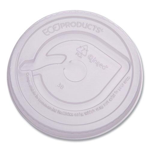 GreenStripe Renewable and Compost Cold Cup Flat Lids, Fits 9 oz to 24 oz Cups, Clear, 100/Pack, 10 Packs/Carton. Picture 1