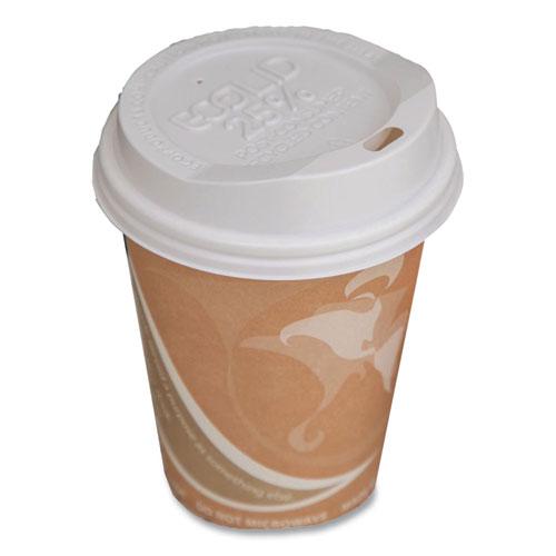 EcoLid 25% Recycled Content Hot Cup Lid, White, Fits 8 oz Hot Cups, 100/Pack, 10 Packs/Carton. Picture 2