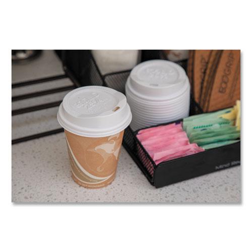 EcoLid 25% Recycled Content Hot Cup Lid, White, Fits 8 oz Hot Cups, 100/Pack, 10 Packs/Carton. Picture 3