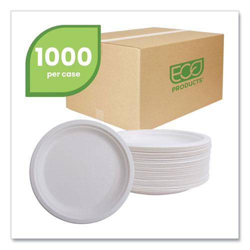 Renewable Sugarcane Plates, 6" dia, Natural White, 1,000/Carton. Picture 2