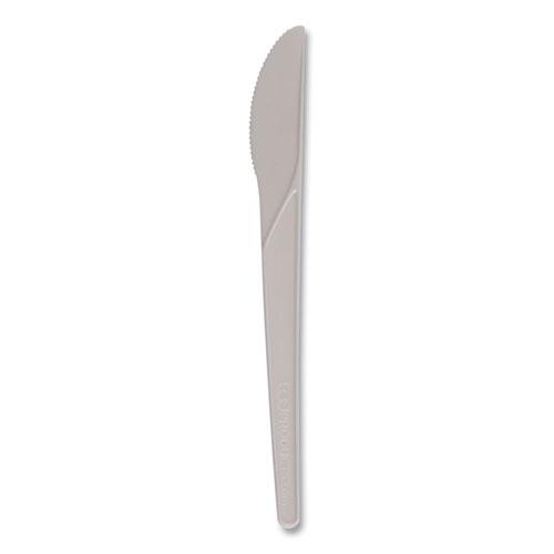 Plantware Compostable Cutlery, Knife, 6", White, 1,000/Carton. Picture 1