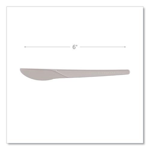 Plantware Compostable Cutlery, Knife, 6", White, 1,000/Carton. Picture 4
