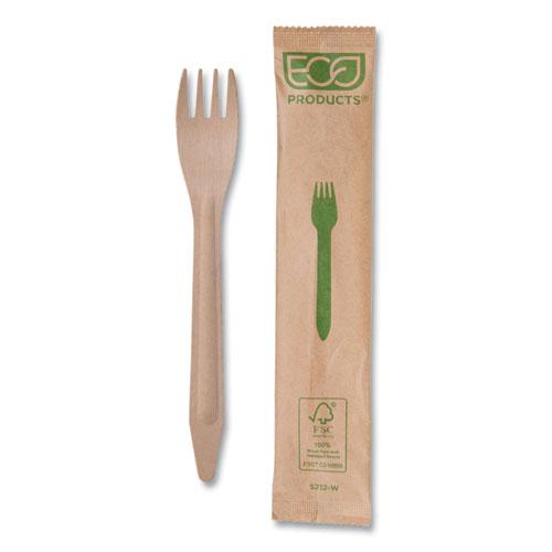 Wood Cutlery, Fork, Natural, 500/Carton. Picture 2