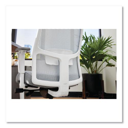 Ignition 2.0 4-Way Stretch Mid-Back Mesh Task Chair, 17" to 21" Seat Height, Basalt Seat, Fog Back, Designer White Base. Picture 7
