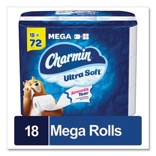Ultra Soft Bathroom Tissue, Mega Roll, Septic Safe, 2-Ply, White, 224 Sheets/Roll, 18 Rolls/Carton. Picture 2
