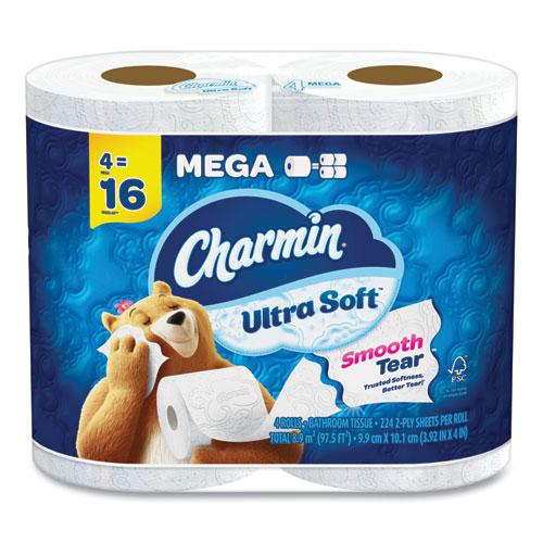 Ultra Soft Bathroom Tissue, Septic Safe, 2-Ply, White, 224 Sheets/Roll, 4 Rolls/Pack. Picture 1