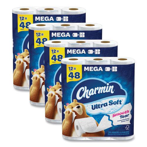 Ultra Soft Bathroom Tissue, Mega Roll, Septic Safe, 2-Ply, White, 224 Sheets/Roll, 12 Rolls/Pack. Picture 1