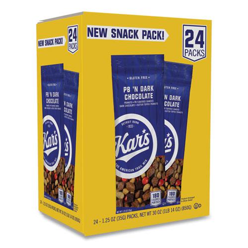 Trail Mix, Dark Chocolate/Peanut Butter, 1.25 oz Packet, 24/Box. Picture 1