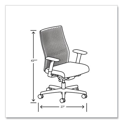 Ignition 2.0 ReActiv Mid-Back Task Chair, 17.25" to 21.75" Seat Height, Basalt Vinyl Seat, Charcoal Back, Black Base. Picture 2