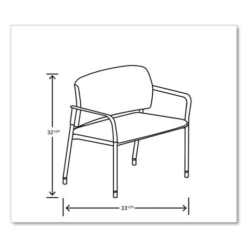 Accommodate Series Bariatric Chair with Arms, 33.5" x 21.5" x 32.5", Flint Seat, Flint Back, Charblack Legs. Picture 3