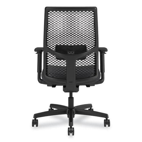 Ignition 2.0 ReActiv Mid-Back Task Chair, 17.25" to 21.75" Seat Height, Basalt Vinyl Seat, Charcoal Back, Black Base. Picture 3