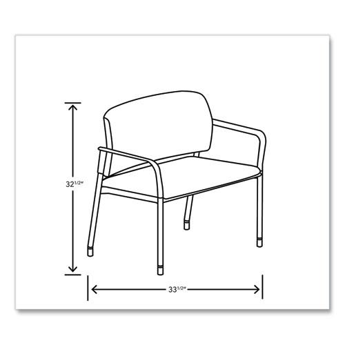 Accommodate Series Bariatric Chair with Arms, 33.5" x 21.5" x 32.5", Elysian Seat, Elysian Back, Charblack Legs. Picture 4