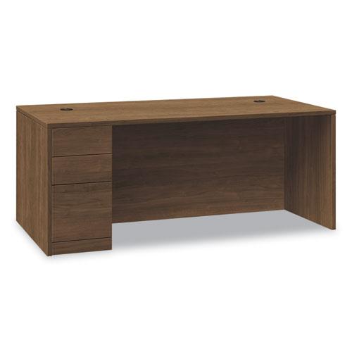 10500 Series Single Pedestal Desk, Left Pedestal: Box/Box/File, 66" x 30" x 29.5", Pinnacle. Picture 1