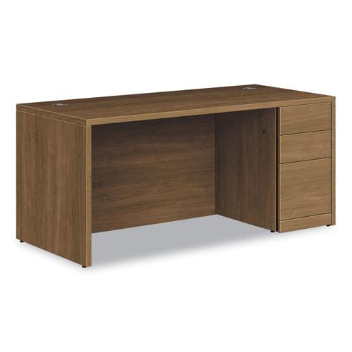 10500 Series Single Pedestal Desk, Right Pedestal: Box/Box/File, 66" x 30" x 29.5", Pinnacle. Picture 1