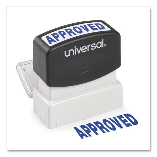 Message Stamp, APPROVED, Pre-Inked One-Color, Blue. Picture 1