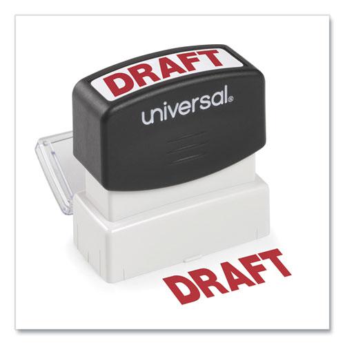 Message Stamp, DRAFT, Pre-Inked One-Color, Red. Picture 1