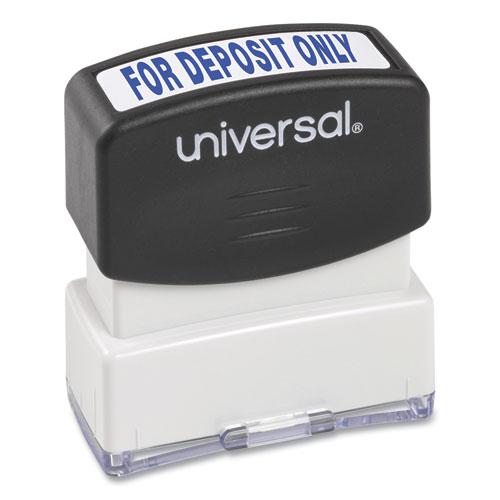 Message Stamp, for DEPOSIT ONLY, Pre-Inked One-Color, Blue. Picture 2