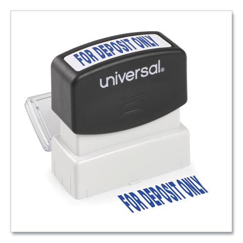 Message Stamp, for DEPOSIT ONLY, Pre-Inked One-Color, Blue. Picture 1