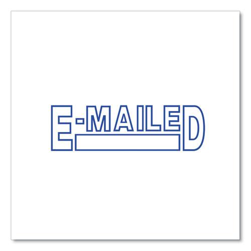 Message Stamp, E-MAILED, Pre-Inked One-Color, Blue. Picture 3