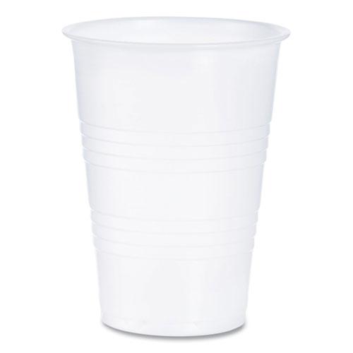 High-Impact Polystyrene Cold Cups, 10 oz, Translucent, 100 Cups/Sleeve, 25 Sleeves/Carton. Picture 1