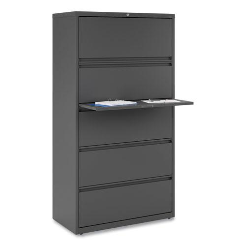 Lateral File, 5 Legal/Letter/A4/A5-Size File Drawers, Charcoal, 36" x 18.63" x 67.63". Picture 9