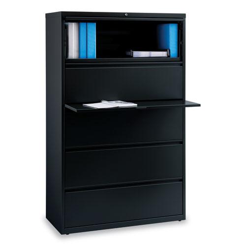 Lateral File, 5 Legal/Letter/A4/A5-Size File Drawers, Black, 42" x 18.63" x 67.63". Picture 3