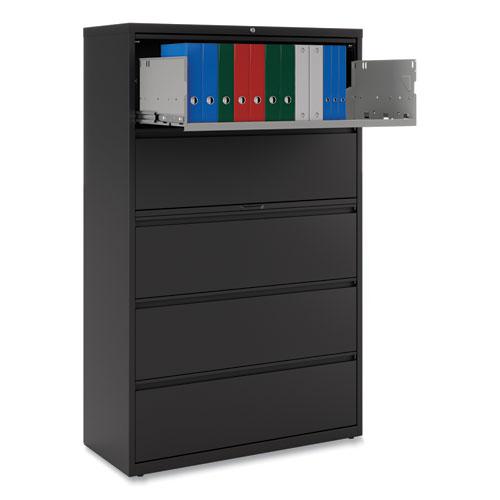 Lateral File, 5 Legal/Letter/A4/A5-Size File Drawers, Black, 42" x 18.63" x 67.63". Picture 11