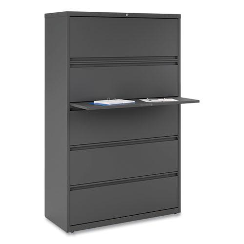 Lateral File, 5 Legal/Letter/A4/A5-Size File Drawers, Charcoal, 42" x 18.63" x 67.63". Picture 9