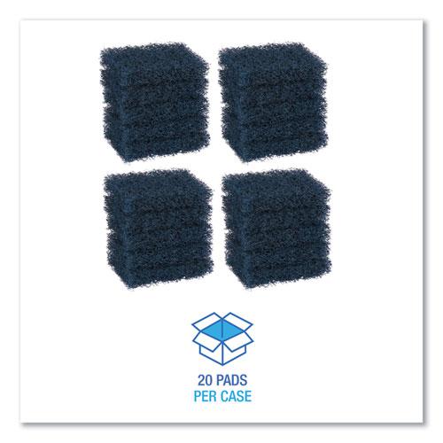 Extra Heavy-Duty Scour Pad, 3.5 x 5, Dark Blue, 20/Carton. Picture 4