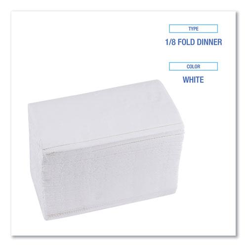 1/8-Fold Dinner Napkins, 2-Ply, 15 x 17, White, 300/Pack, 10 Packs/Carton. Picture 9