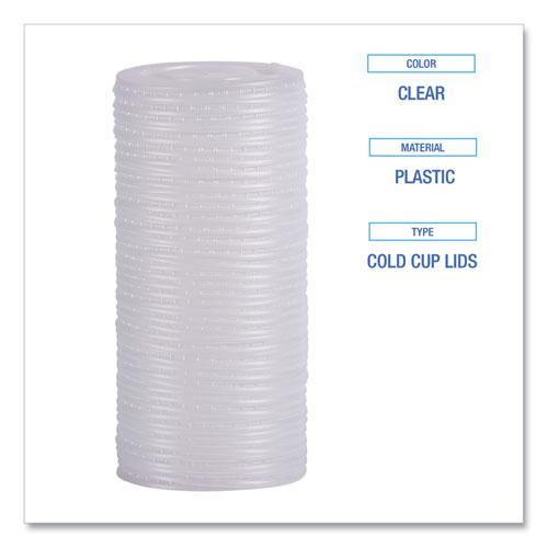 Deerfield Cold Cup Lids, Fits 12 oz to 20 oz Cups, Clear, Plastic, 50/Pack, 20 Packs/Carton. Picture 5