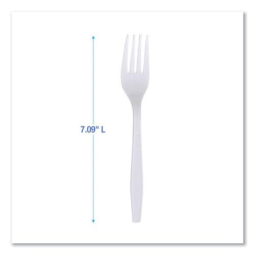 Heavyweight Wrapped Polypropylene Cutlery, Fork, White, 1,000/Carton. Picture 3