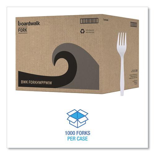 Heavyweight Wrapped Polypropylene Cutlery, Fork, White, 1,000/Carton. Picture 4